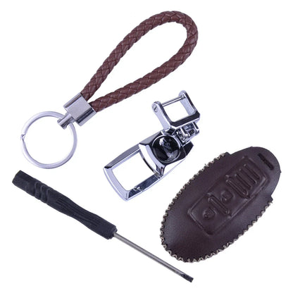 Car Leather Chrome Remote Key Cover Case for Nissan (No specific years)