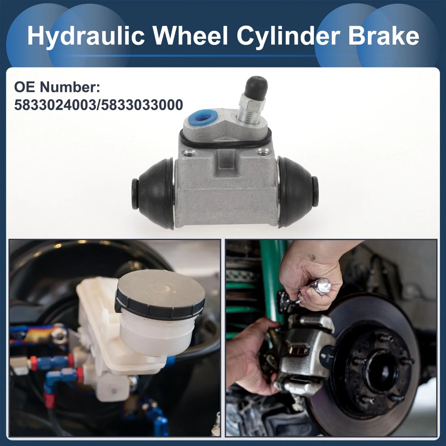 Rear Left Brake Wheel Cylinder for Hyundai Pony / Excel (1989-1995)