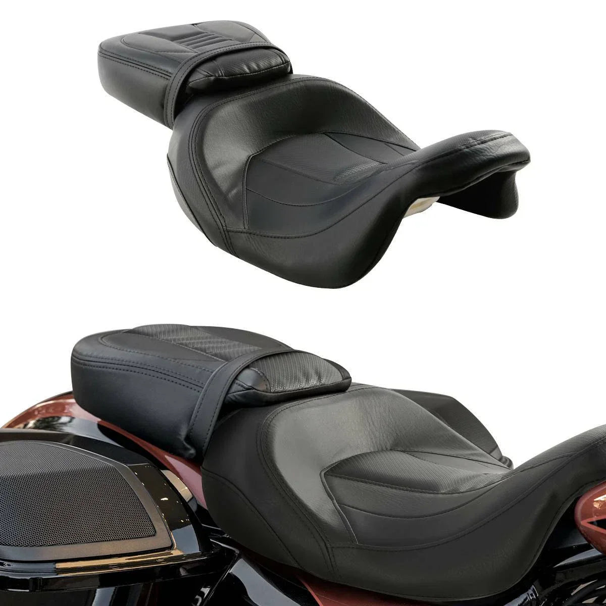 Black Driver & Passenger Seat for Harley Electra Glide (2009-2023)