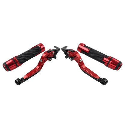 Red Extendable Brake Clutch Lever Grip Set for BMW S1000XR (2015-2021)