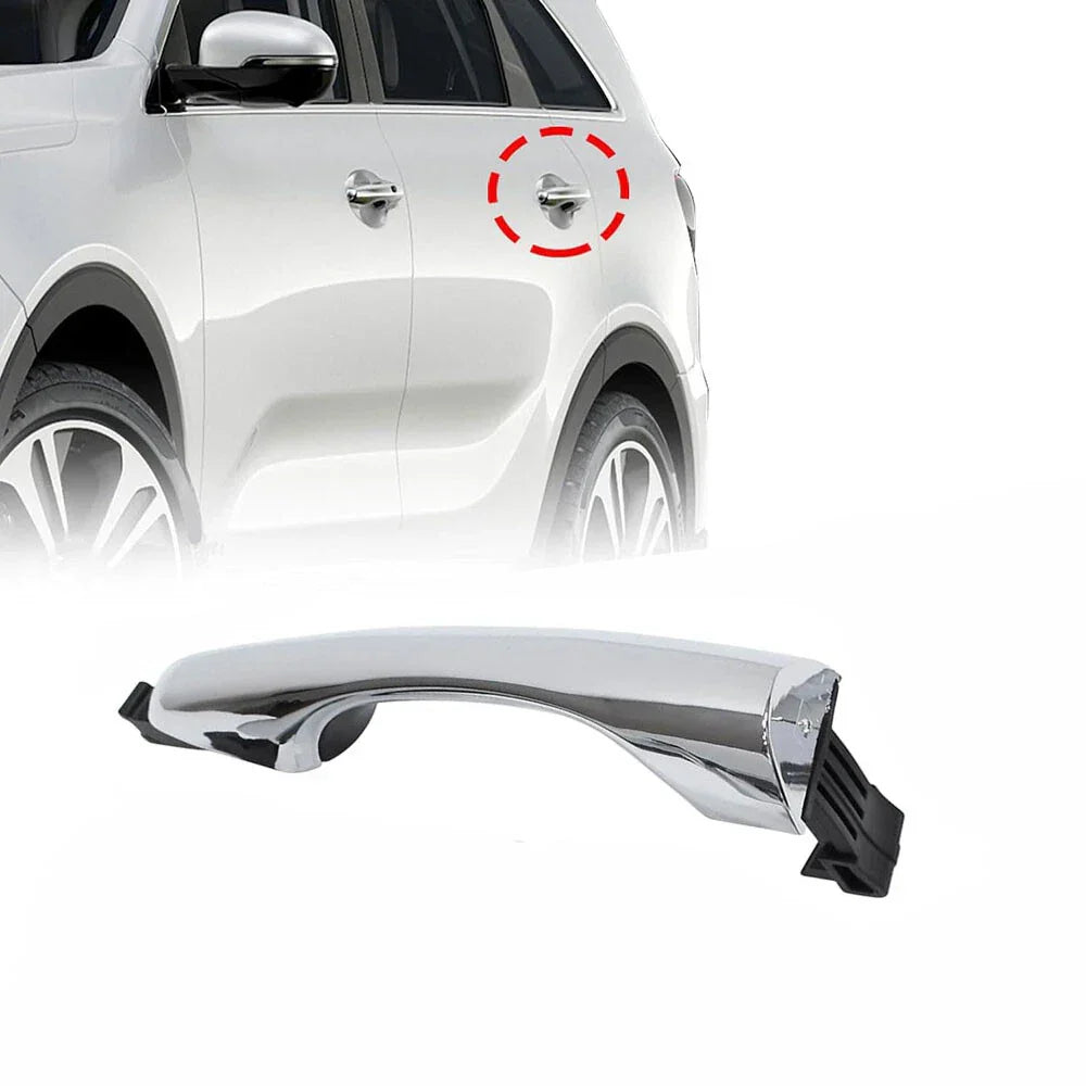 Left Rear Outside Door Handle Silver for Kia Sorento (2016-2020)