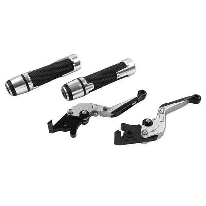 Silver Extendable Brake Clutch Levers Grips Set for Suzuki GSX1400 (2001-2008)