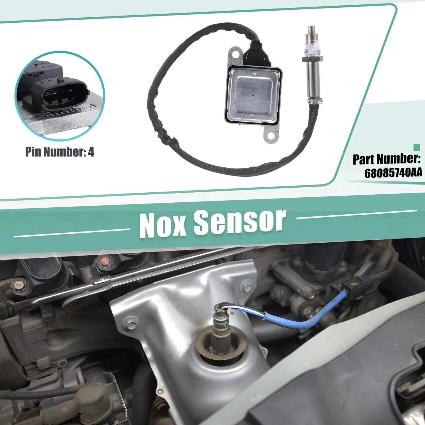 Nox Sensor for Dodge (Fits 2013-2018) - Downstream Nitrous Oxide Sensor