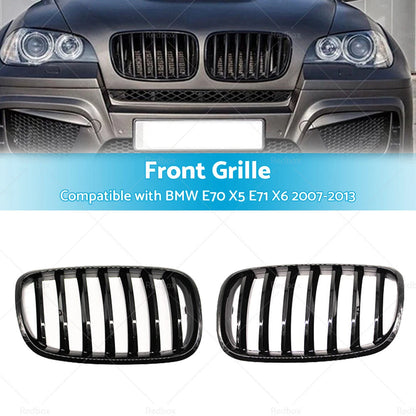 Front Bumper Kidney Grille for BMW E70 X5 E71 X6 (2007-2013)