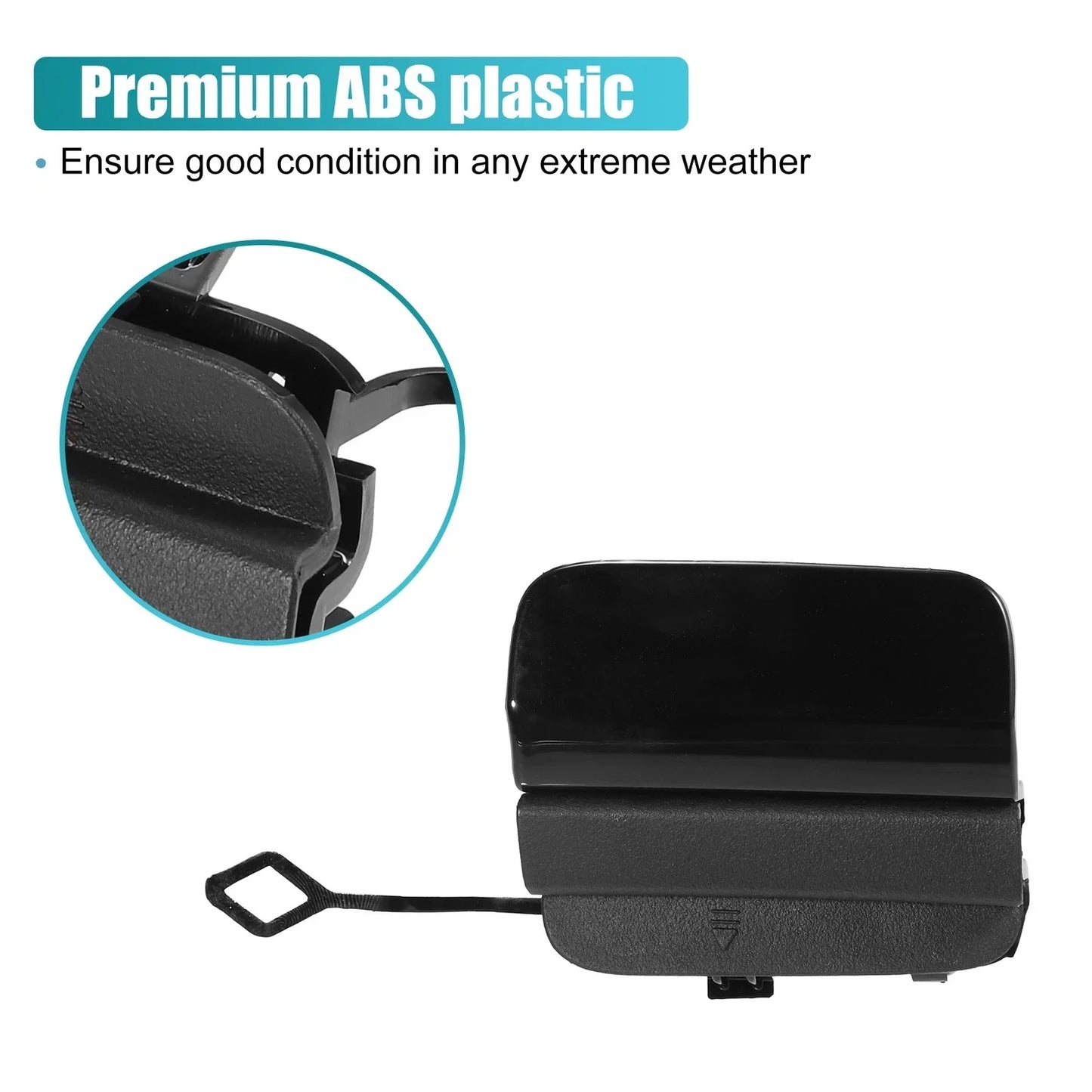 Rear Bumper Tow Hook Cover for Mercedes Benz C-Class (2015-2023) Black