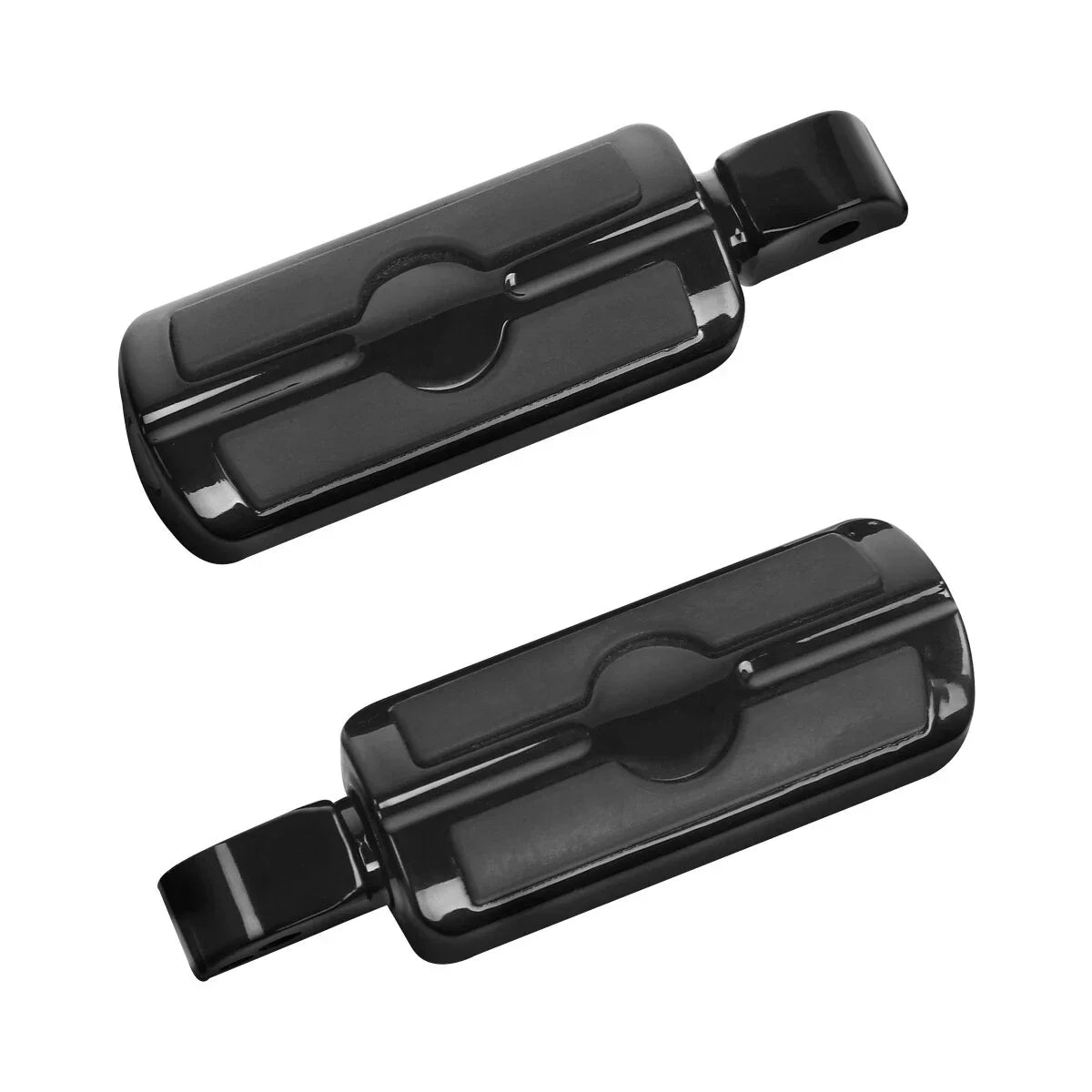 Black Passenger Footpegs for Harley Softail Deluxe Fat Bob (2018-2025)