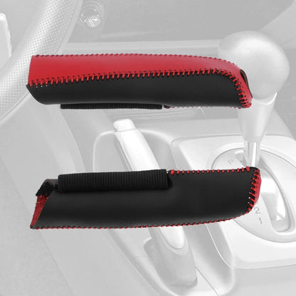 Faux Leather Handbrake Cover for Honda Civic 2006-2011 Black Red
