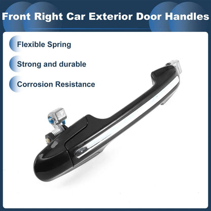 Front Right Exterior Door Handle for Honda Accord (2003-2007) Silver Tone