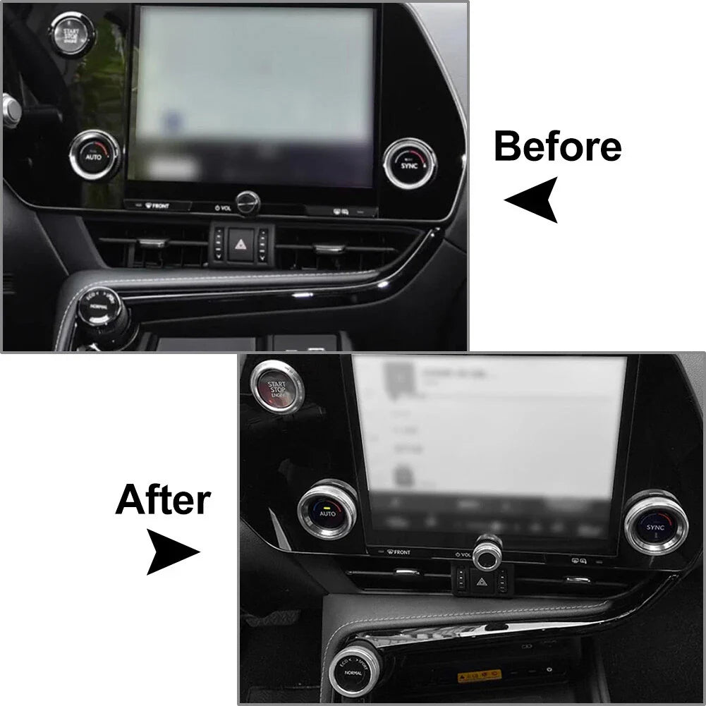Silver Console Volume AC Switch Button Ring for Lexus NX250 NX350h (2022-2024)