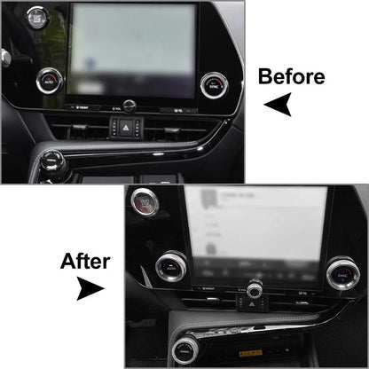 Silver Console Volume AC Switch Button Ring for Lexus NX250 NX350h (2022-2024)