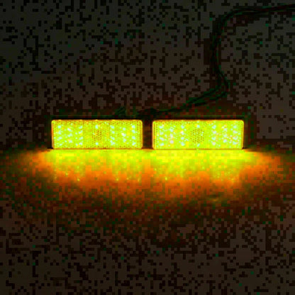 Universal Rectangle Reflector Turn Signal Tail Brake Lights