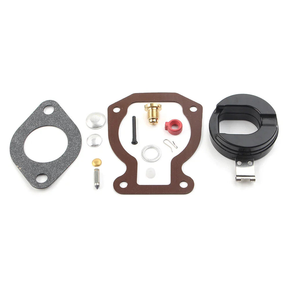 Carburetor Kit w/ Float for Johnson Evinrude 9.9 HP 15 HP (1974-1988)