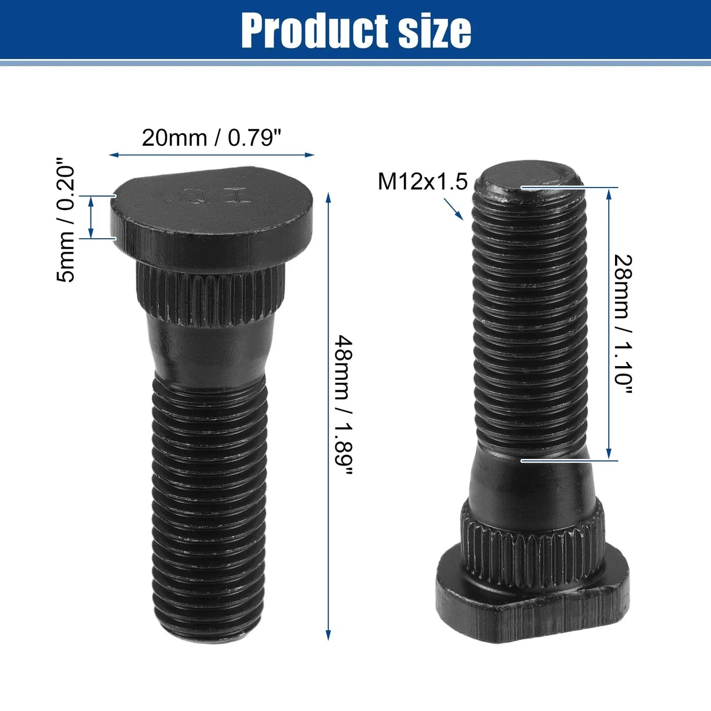 20 x M12x1.5 Car Wheel Lug Bolt Nuts for Dodge Neon (2002-2005)