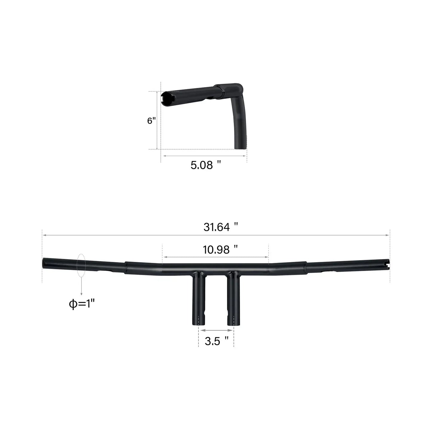1-1/4" T-Bar Handlebar for Harley Sportster