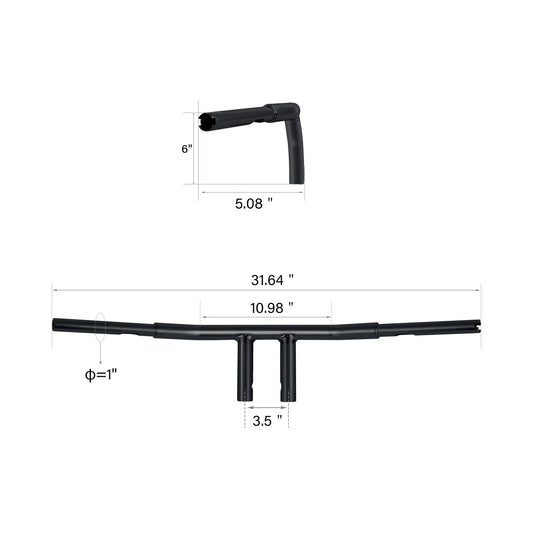 1-1/4" T-Bar Handlebar for Harley Sportster