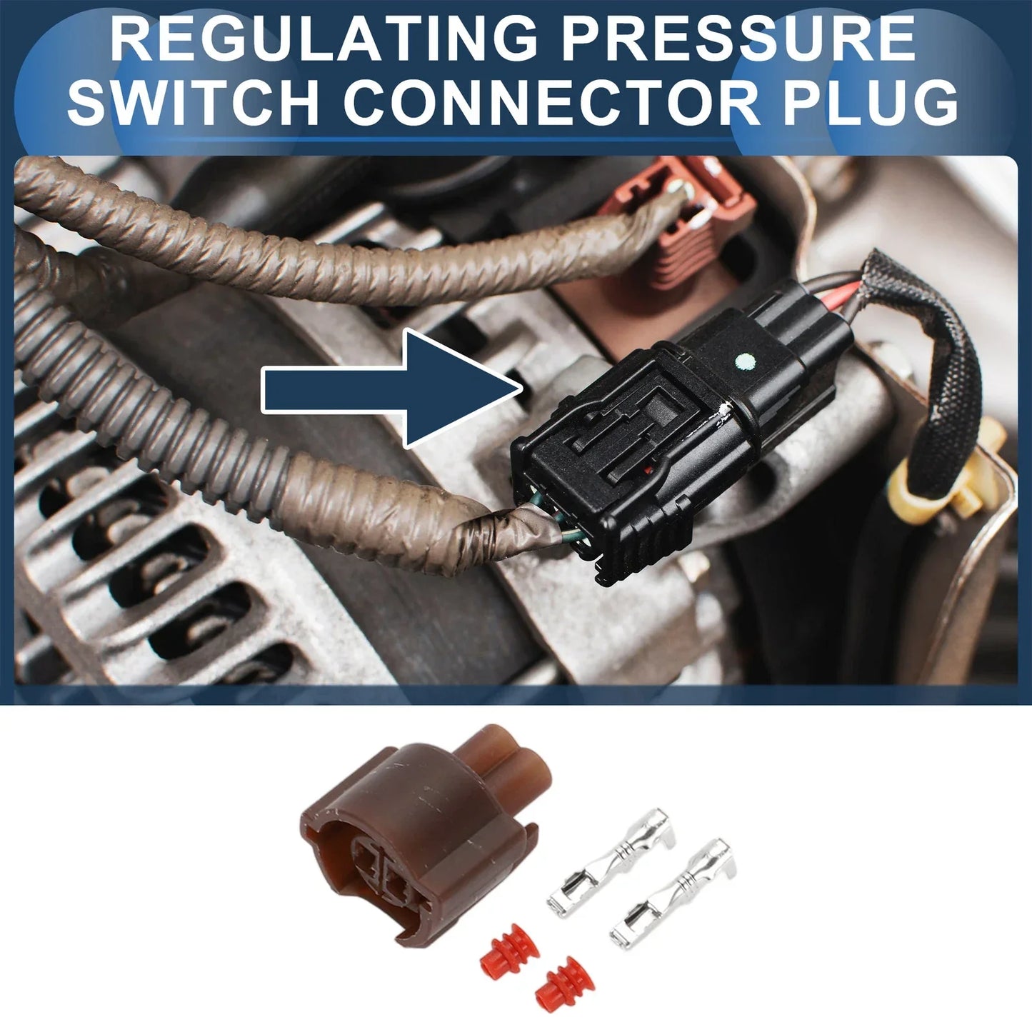 2 x Pin Regulating Pressure Switch Connector Plug for Honda Odyssey Civic