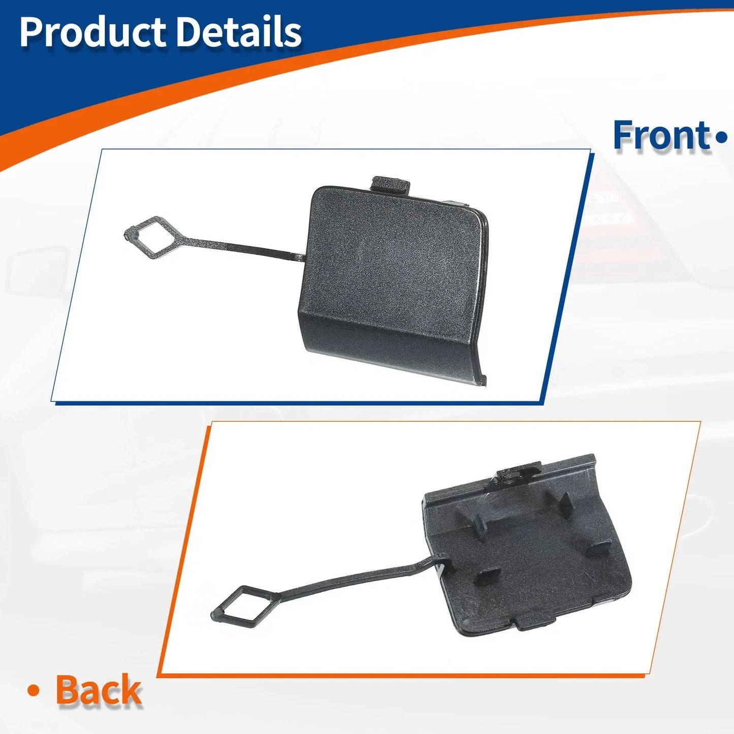 Rear Tow Hook Cover for Mercedes-Benz W212 E200 (2010-2016) Gray