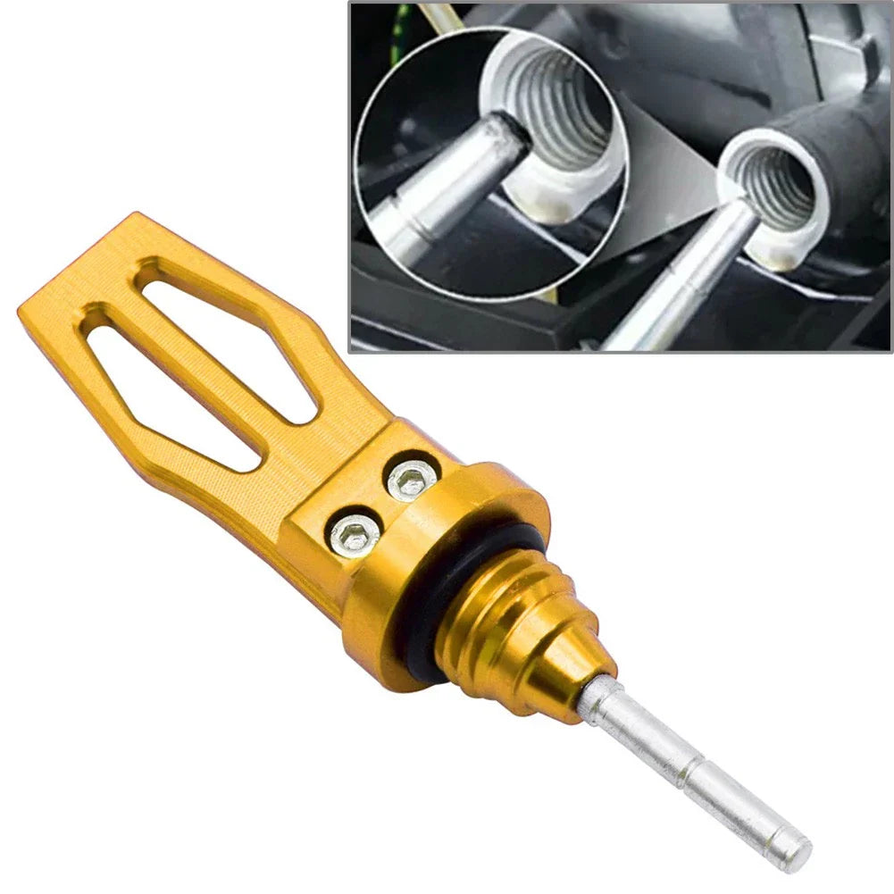 CNC Gold Motorcycle Engine Oil Dipstick Cap Plug Level Gauge