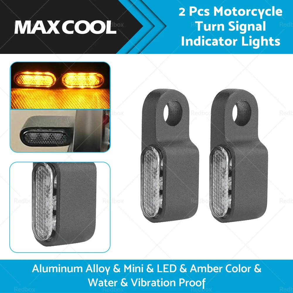Mini LED Motorcycle Turn Signal Indicator Amber Light