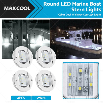 4 x LED Round Marine Boat Cabin Deck Courtesy Lights for Boat (N/A)