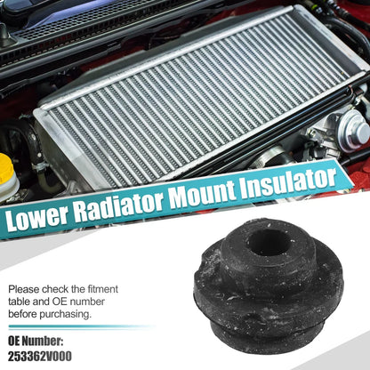 2 x Rubber Car Lower Radiator Mount Insulators for Hyundai Accent (2012-2017)