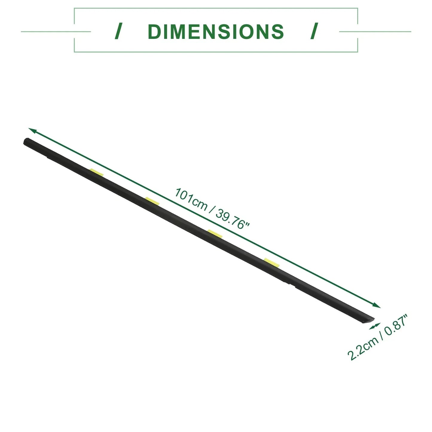 2 x Front Left & Right Weatherstrip Window Seals for Honda