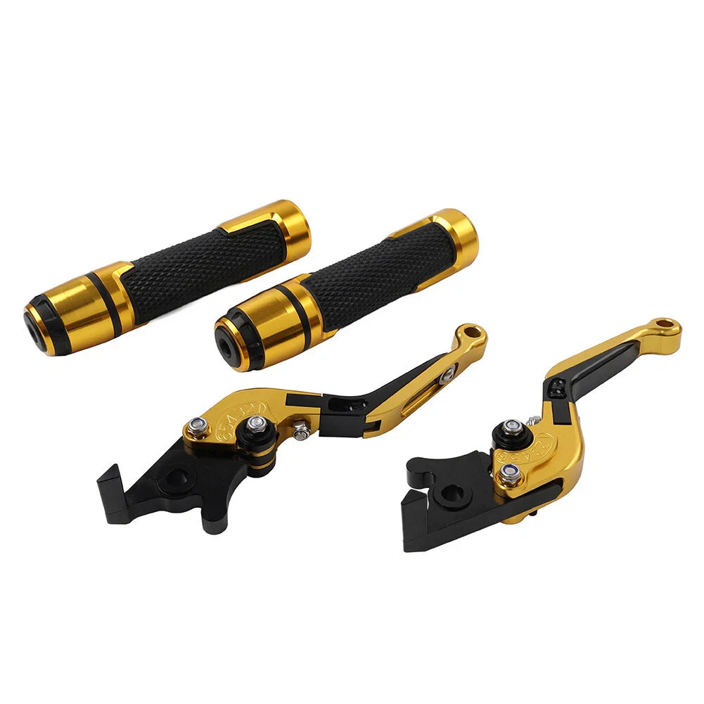 Gold Extendable Brake Clutch Levers & Handlebar Grips for BMW G310R G310GS