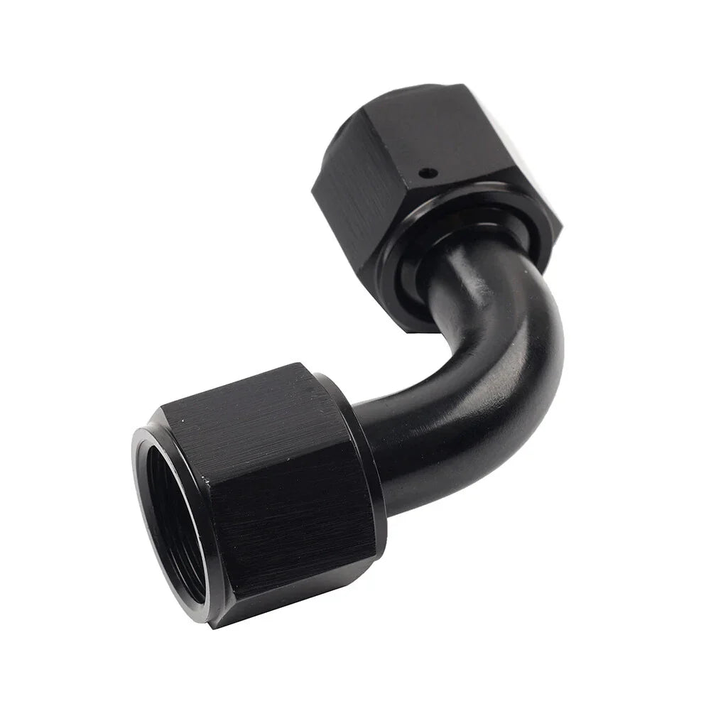 90 Degree 10AN Female to Female Swivel Coupler Fitting Adapter Connector