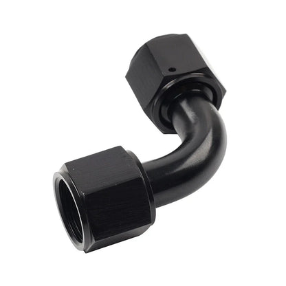 90 Degree 10AN Female to Female Swivel Coupler Fitting Adapter Connector