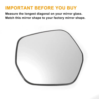Left Side White Mirror Glass w/ Back Heated for Honda HR-V (2014-2020)