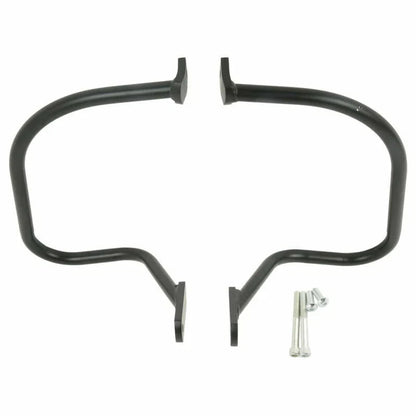 Black Chrome Rear Saddlebag Guard Bar for Harley Softail Heritage (1997-1999)