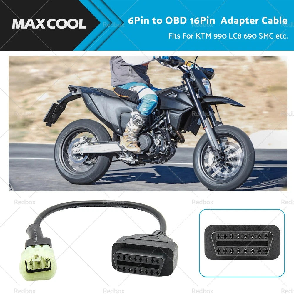6 Pin to 16 Pin OBD2 Diagnostic Cable for KTM Connectors