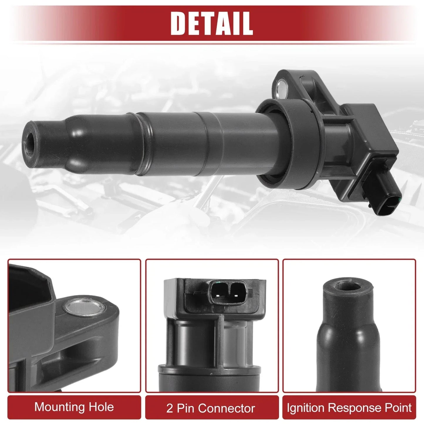 6 x Automotive Ignition Coils for Hyundai Santa Fe (2007-2018)