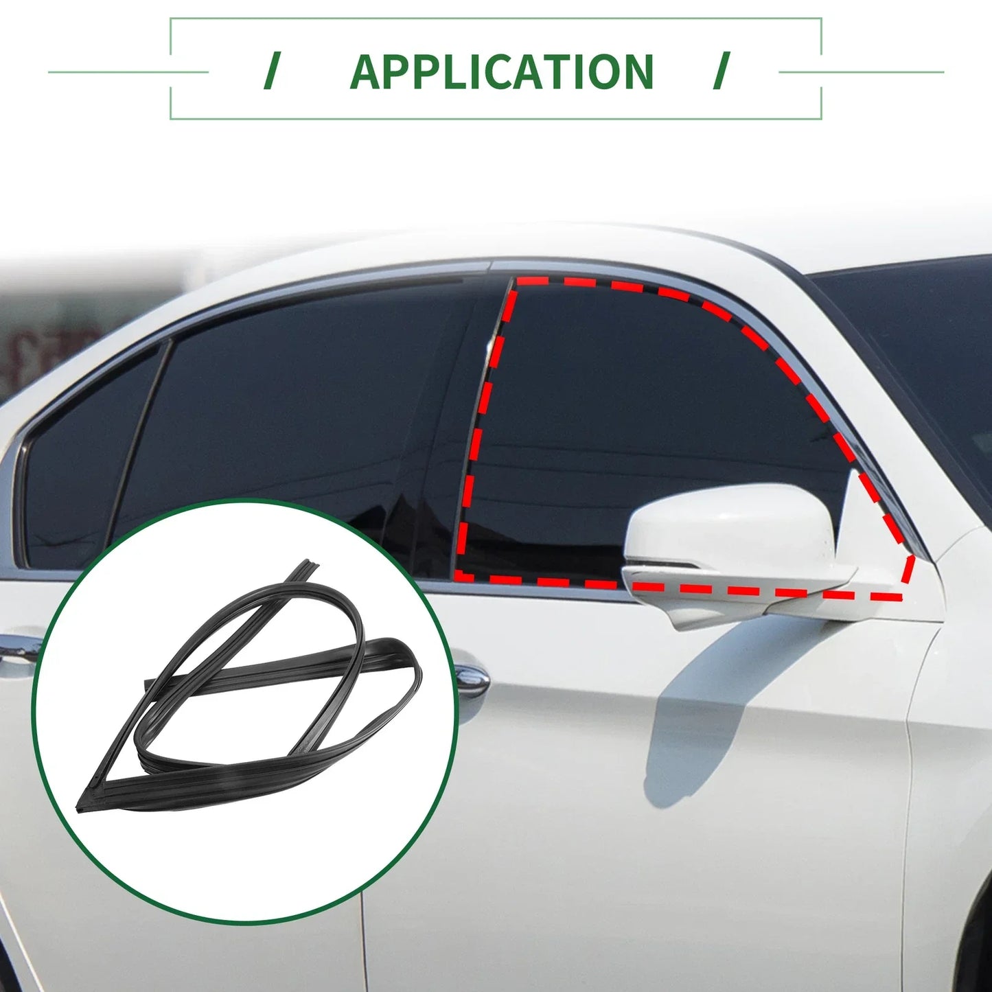 Front Left Door Window Run Channel Seal Strip for Honda Accord (2003-2007)