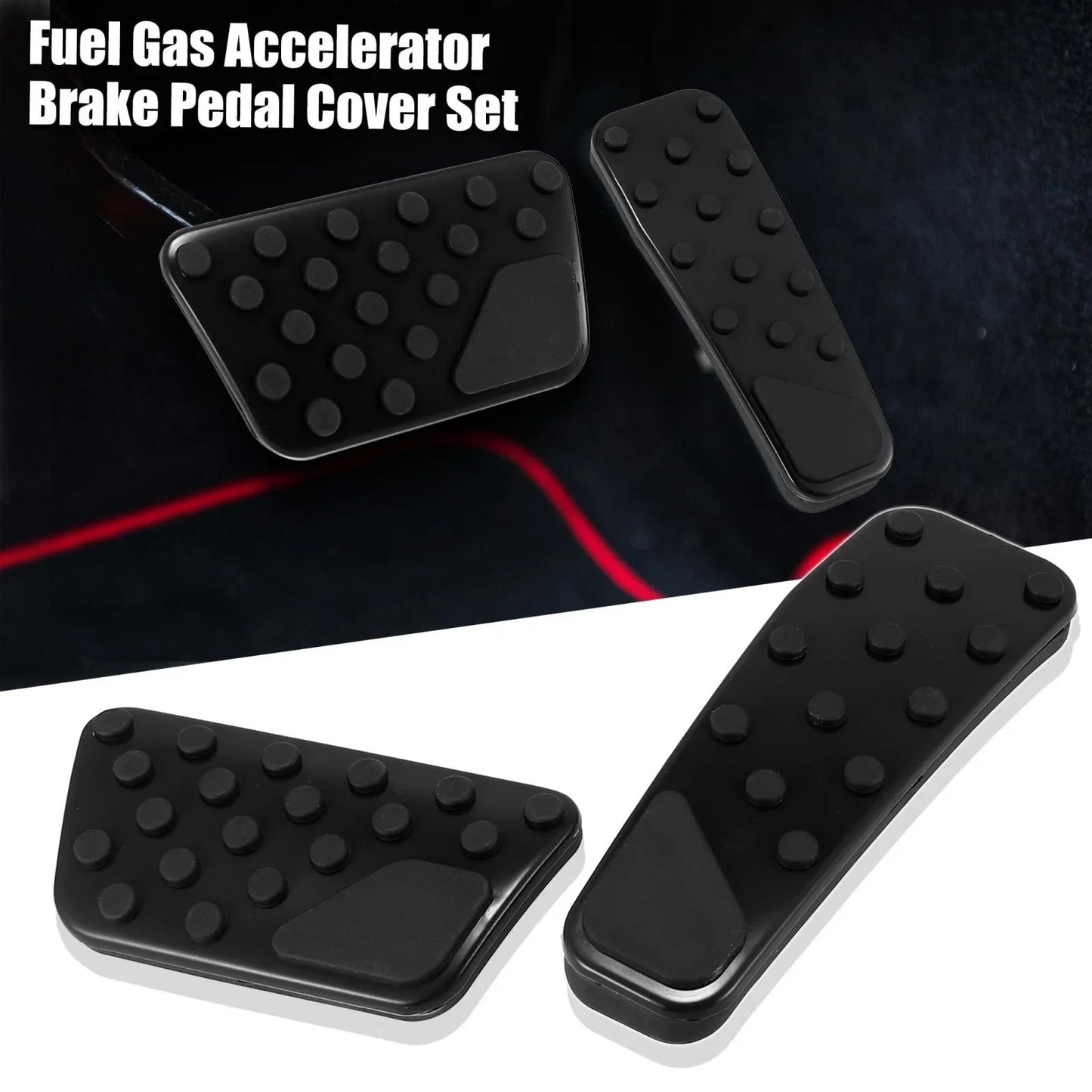 Brake Gas Accelerator Pedal Cover Set for Dodge Challenger Charger (2009-2019)