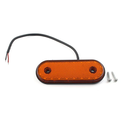 24V 20 LED Oval Side Marker Light Tail Lamp for Trailer Truck Van