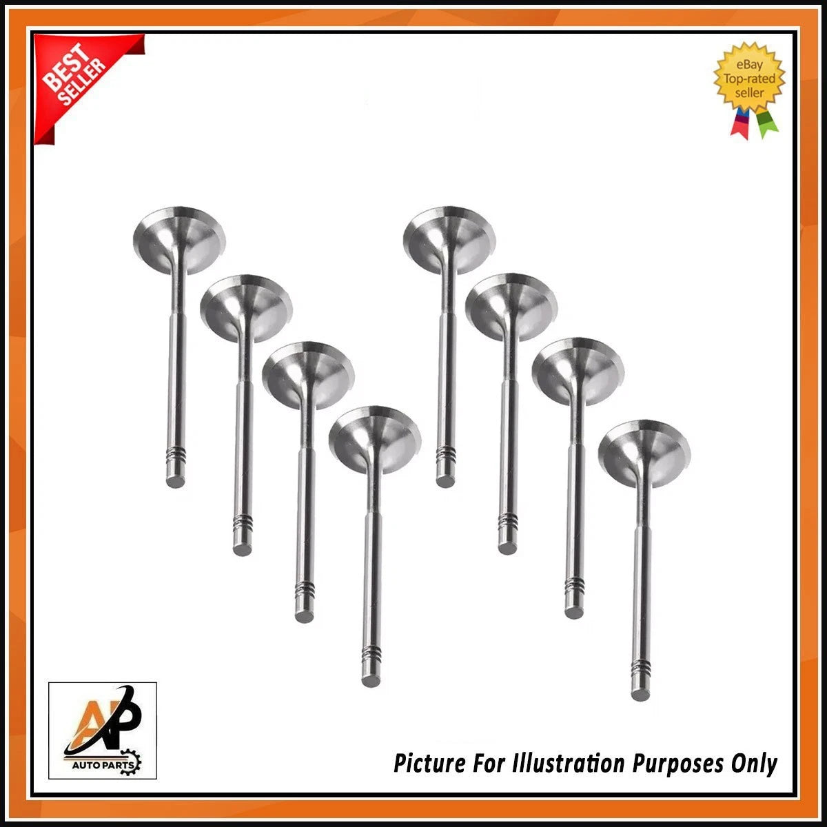 Engine Inlet Valves Set of 8 for Peugeot Expert BlueHDi 120 (2017–2024)