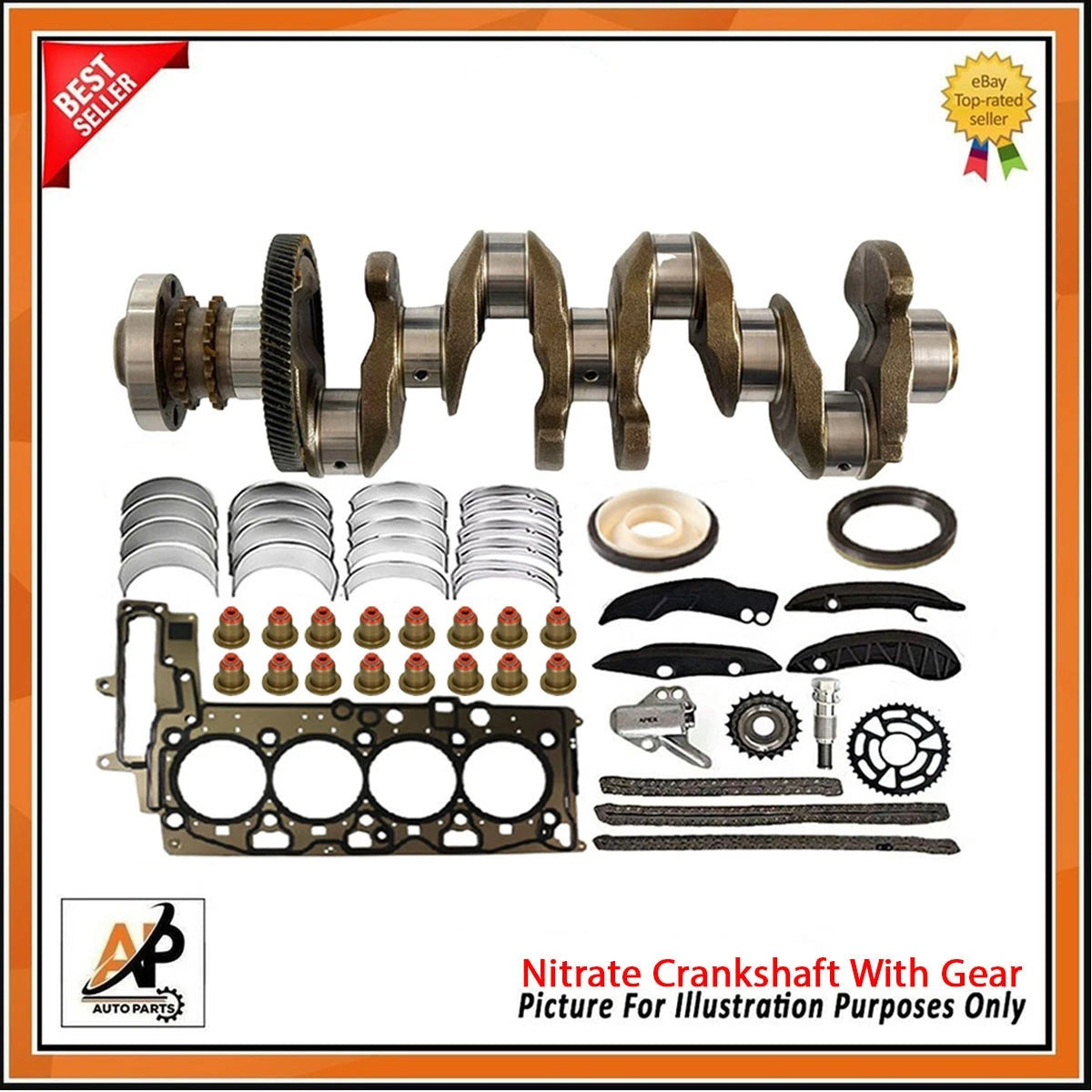 Engine Rebuild Kit with Crankshaft and Gear for BMW N47 2.0 Diesel (2011–2016)