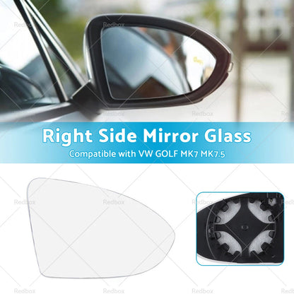 Right Mirror Glass for VW GOLF MK7 MK7.5 Heated Convex (2013-2018)