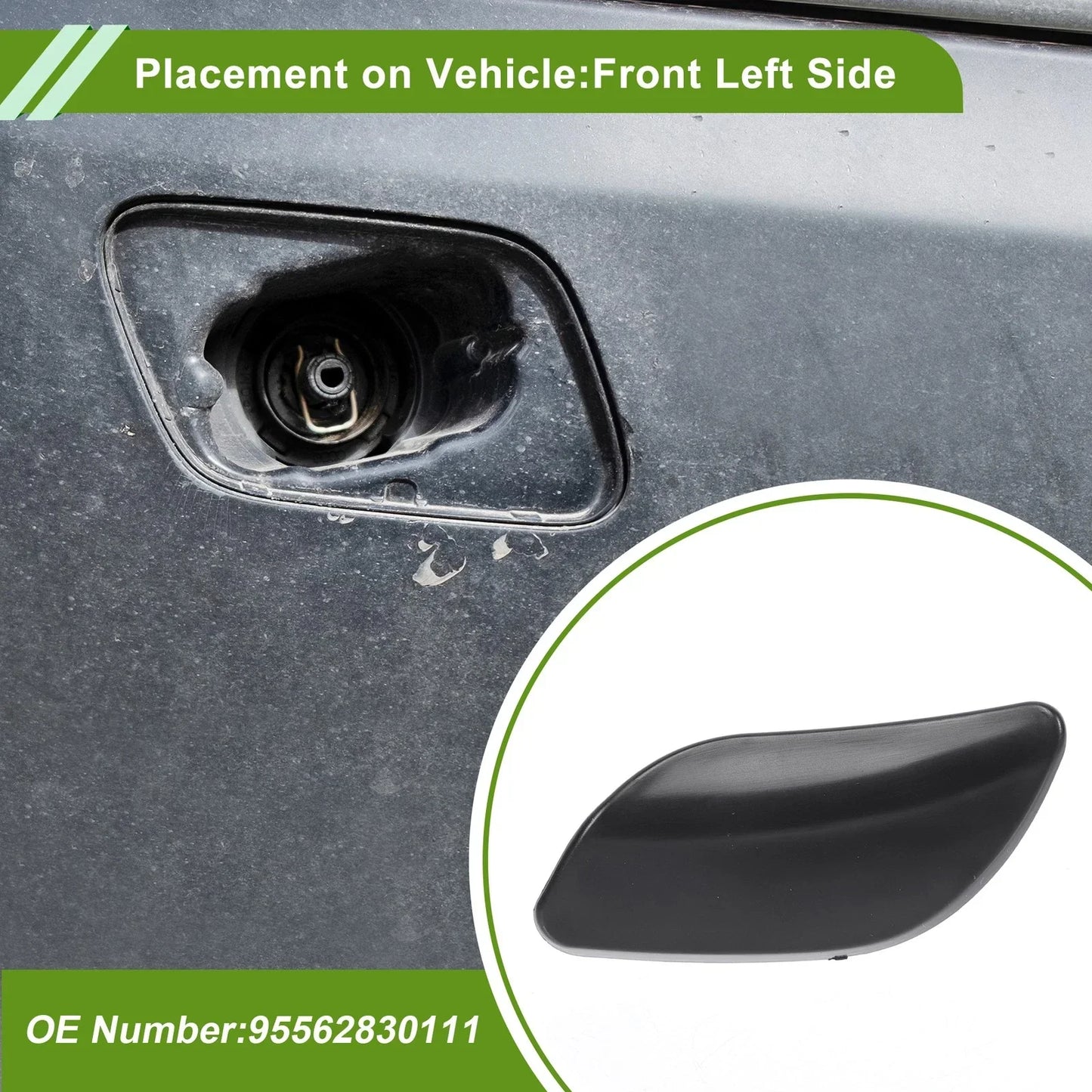 Bumper Headlight Washer Nozzle Cover for Porsche Cayenne (2003-2010)