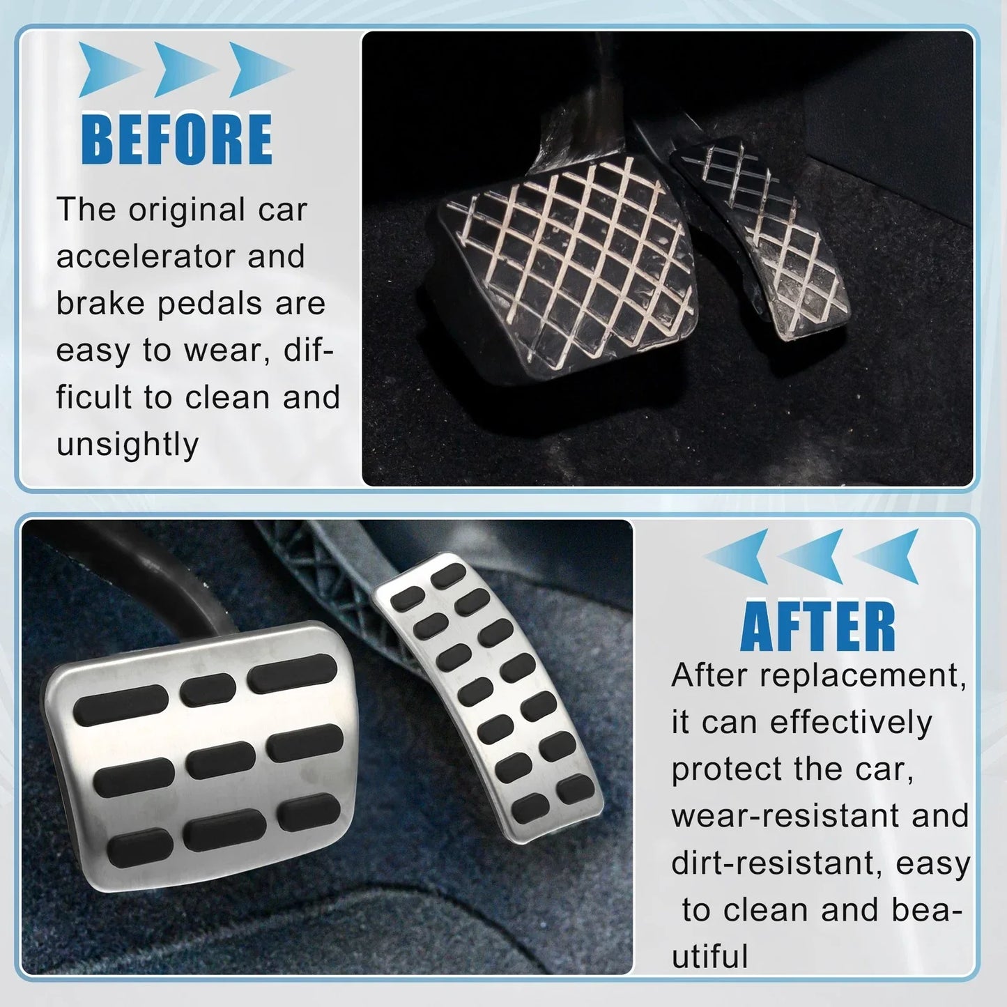 2 x Accelerator & Brake Pedal Covers for Hyundai