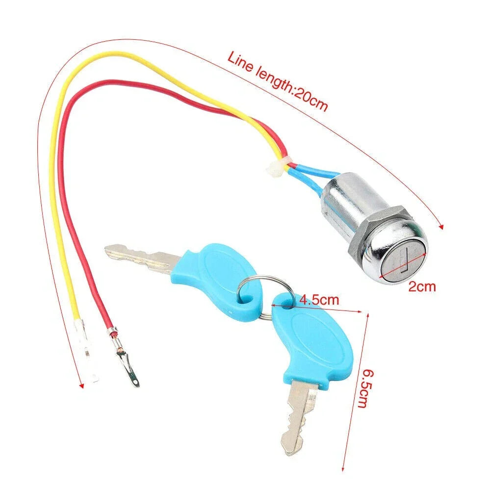 Keys Ignition Switch Lock for Universal Electric Bike Scooter