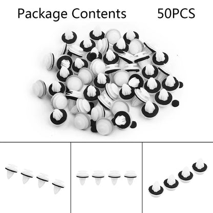 50 Pcs/Set Door Trim Panel Moulding Retainer Nylon Clip for Mazda CX-5 CX5 CX-7