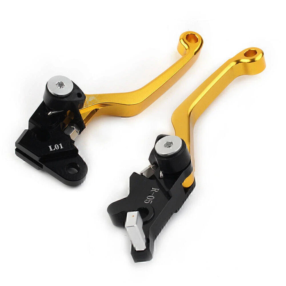 Gold CNC Pivot Brake Clutch Levers  for Honda XR250 XR400 (1995-2007)