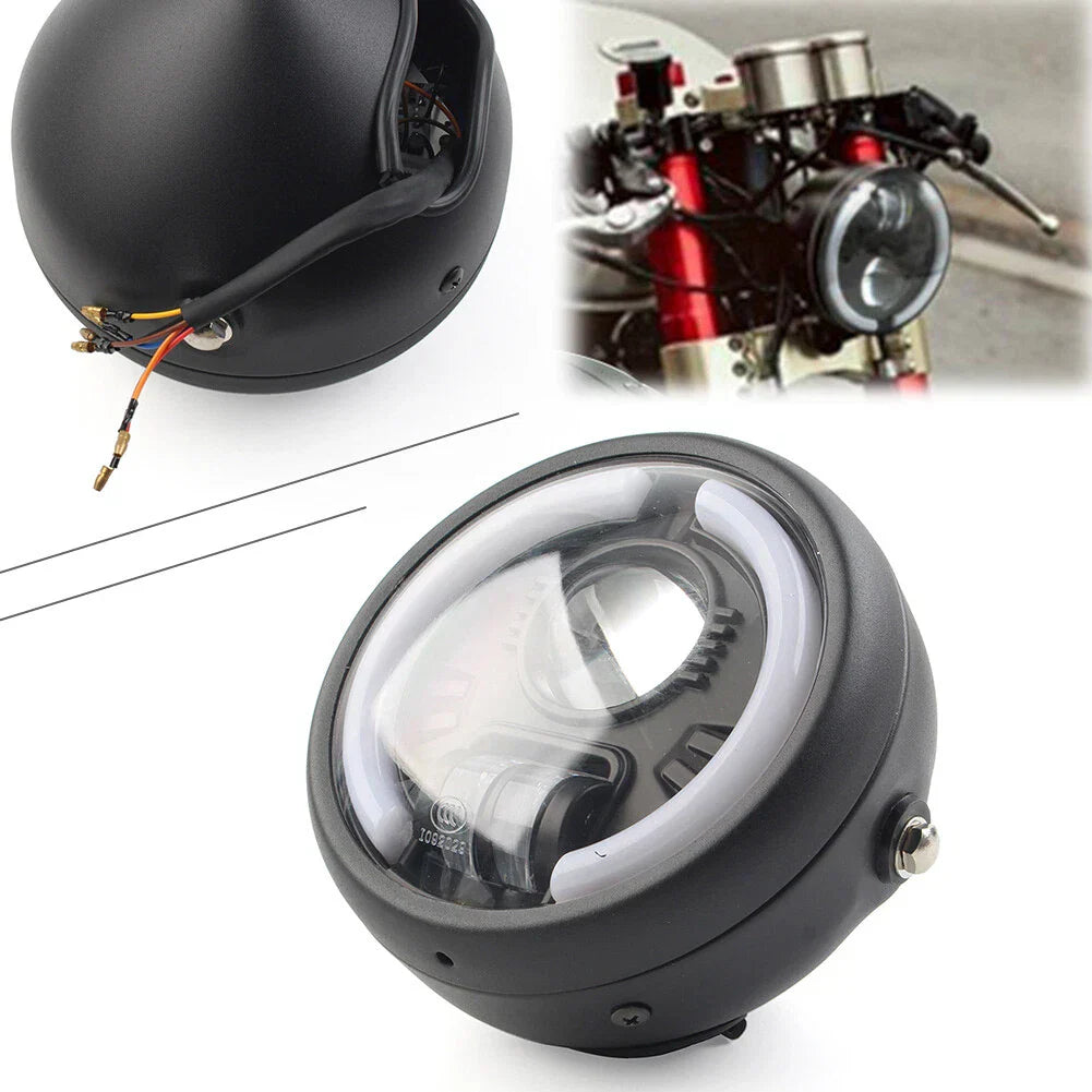5.75" LED Headlight Hi/Lo DRL Turn Signal for Harley, Yamaha, Suzuki