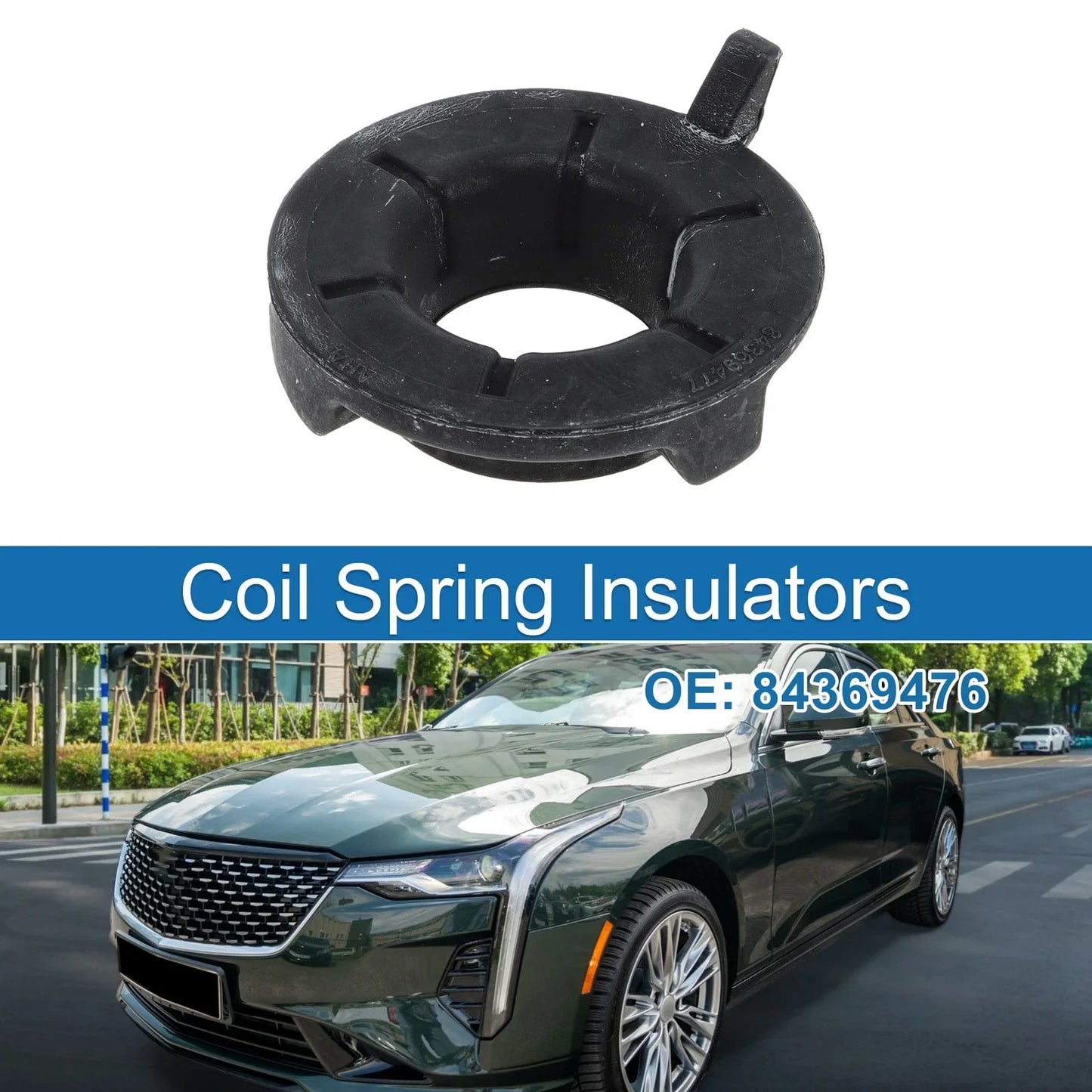 Coil Spring Insulators for Cadillac CT4 2020-2024 Rubber 1 x Set