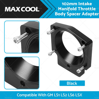 102mm Throttle Body Spacer Adapter for GM LS1 LS2 LS6 LSX (2001-2015)