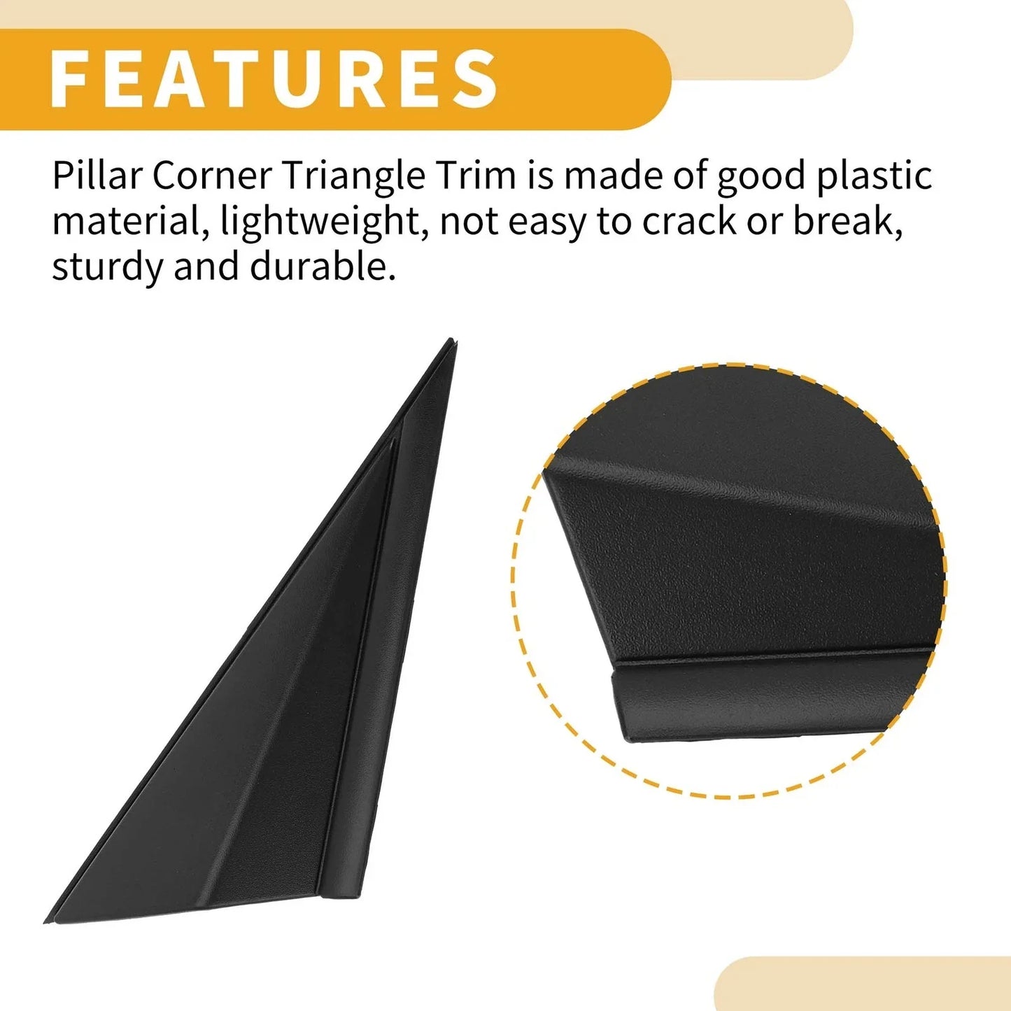 Front Right Side Pillar Triangle Trim for Hyundai Elantra Sedan (2011-2013)