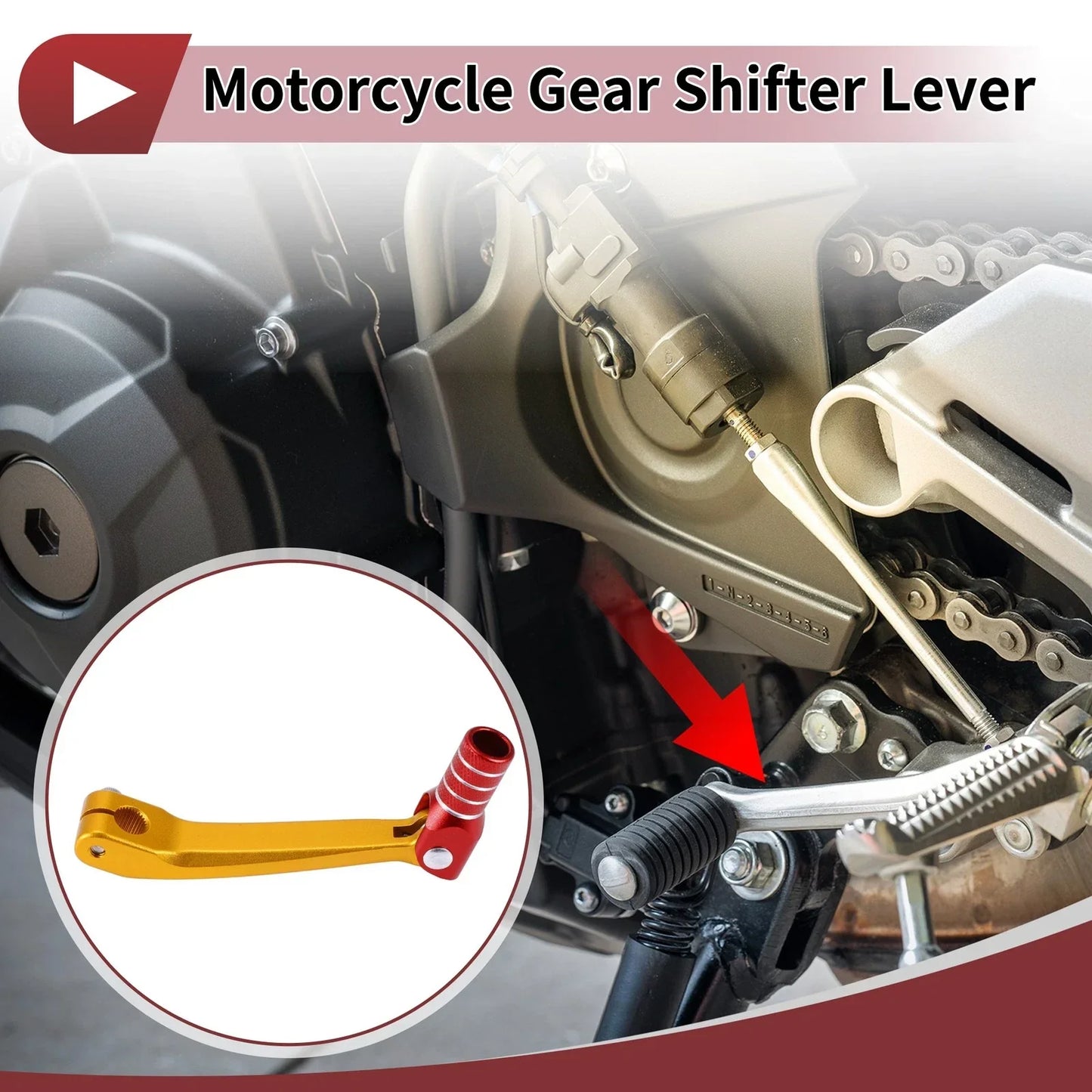 Shifter Lever for Honda CRF150F 2003-2017 - Gold, Red, Silver Tone