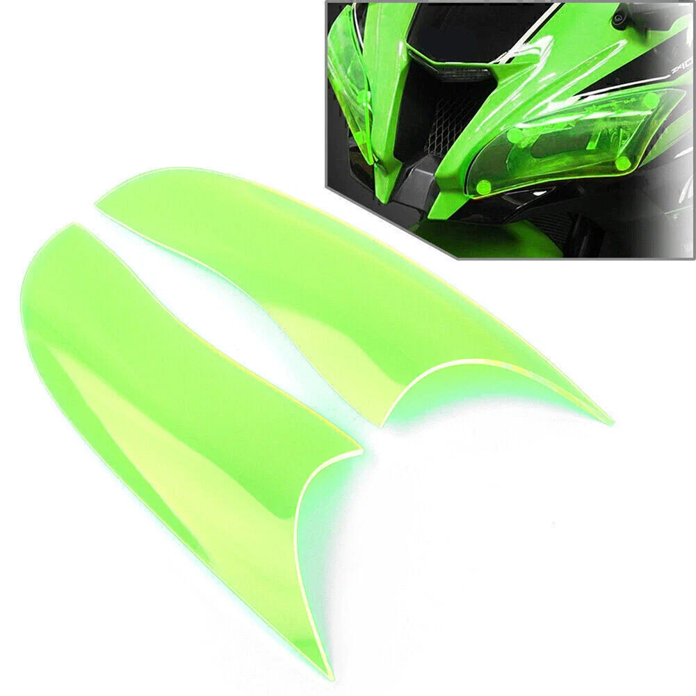 Green Headlight Guard Shield Lens Cover for Kawasaki ZX-10R (2006-2018)